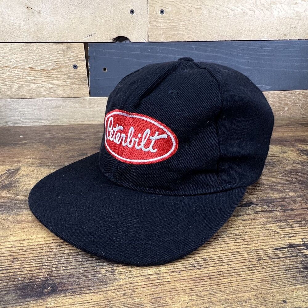 Peterbilt Embroidered Logo Patch Canvas Snapback Hat Baseball Cap